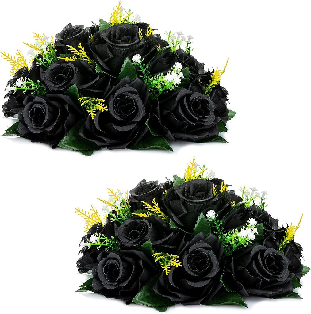 Silk Flowers Bouquet Artificial Roses Table Centerpieces Weddings Decoration Flower Balls for Reception Event