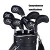 8pcs Golf Iron Head Cover Thick PU Leather Golf Head Cover Replacement Headcover Protective Cover Easy to Use