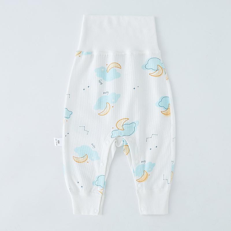 

Детские штанишки с высокой талией и застежкой-кнопкой в области промежности - Защита животика для новорожденных, Идеальны для весны и осени 66