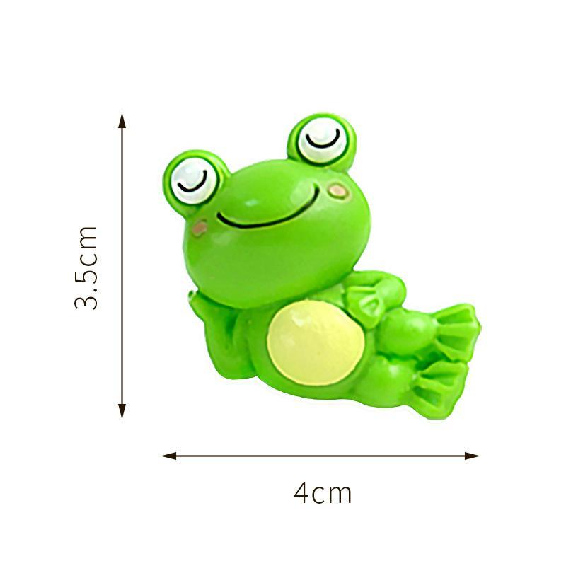 New Resin Frog Miniature Car Ornaments Miniatures Animal Frog Resin Cute Frog Action Figure Micro Landscape Cartoon