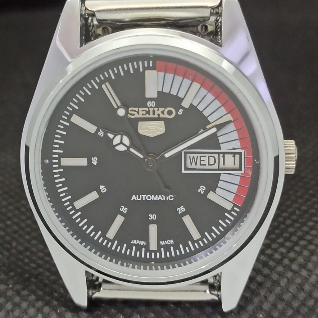 REFURBISHED VINTAGE SEIKO 5 AUTOMATIC JAPAN MENS DAY/DATE BLACK WATCH a266370-2 Quantityseikoa266370