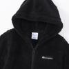 Champion Long Sleeve Script Logo Zip Hooded Size 140 Kids' Jacket, Basic, Black, (CK-Y601)