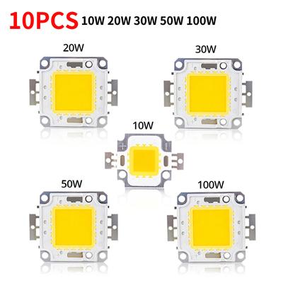 10 adet LED Çip 10W 20W 30W 50W 100W DC 12V 32V 36V Arka Işık Diyot Lambaları Boncuk LED Matrisi DIY Projektör Ampulleri Spot Işıkları