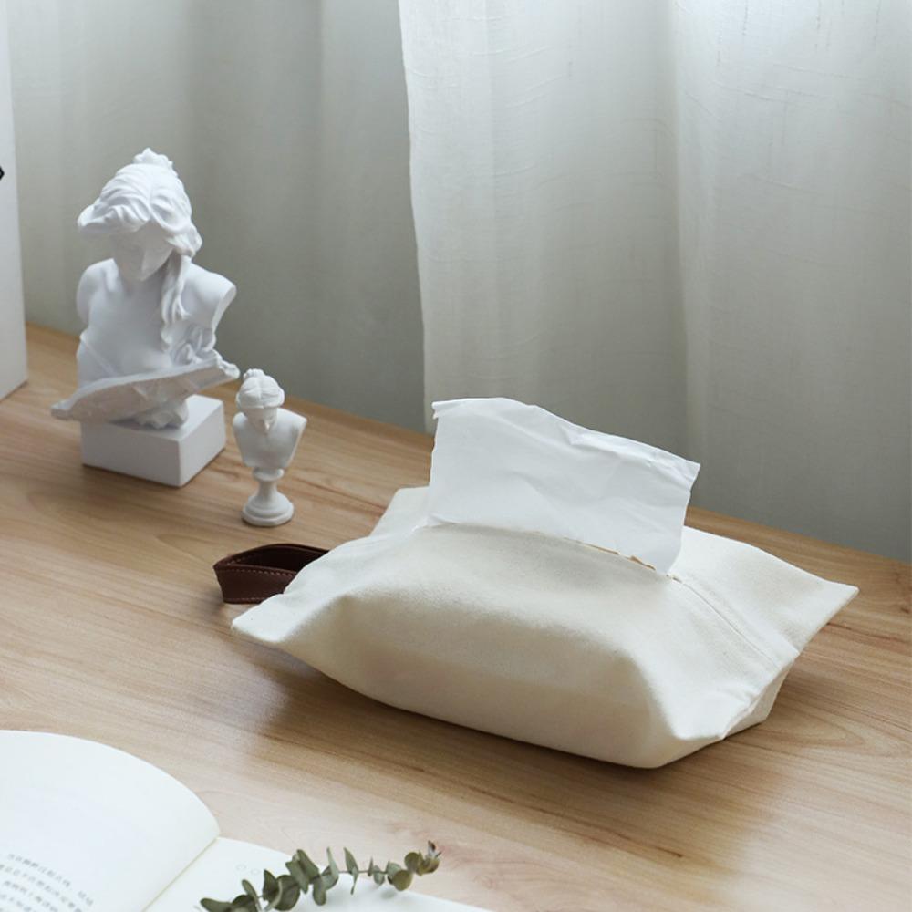 Car Hanging Dining Table Canvas Cloth Living Room Tissue Box Napkin Paper Holder