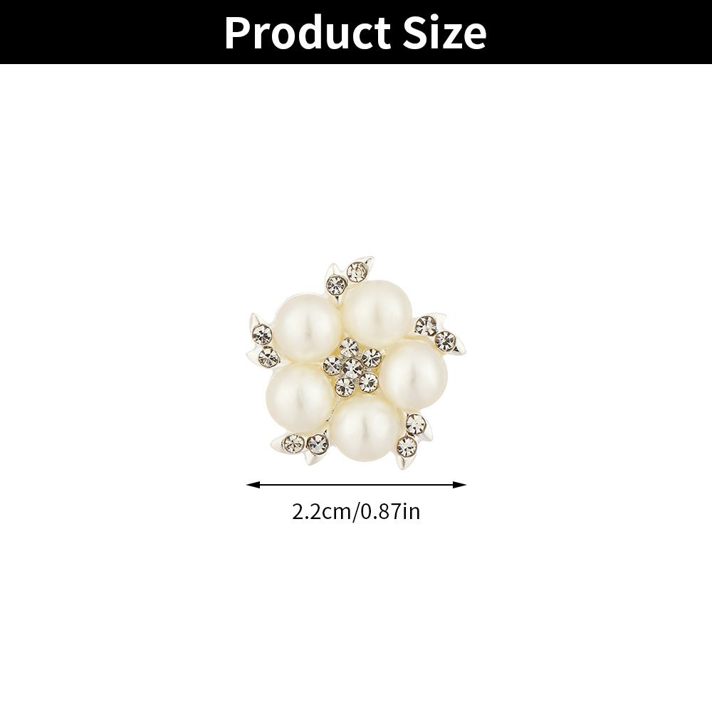 Clothes Decoration Pearl Flower Buttons Sewing Buttons Crystal Glass Stone Rhinestone Buttons
