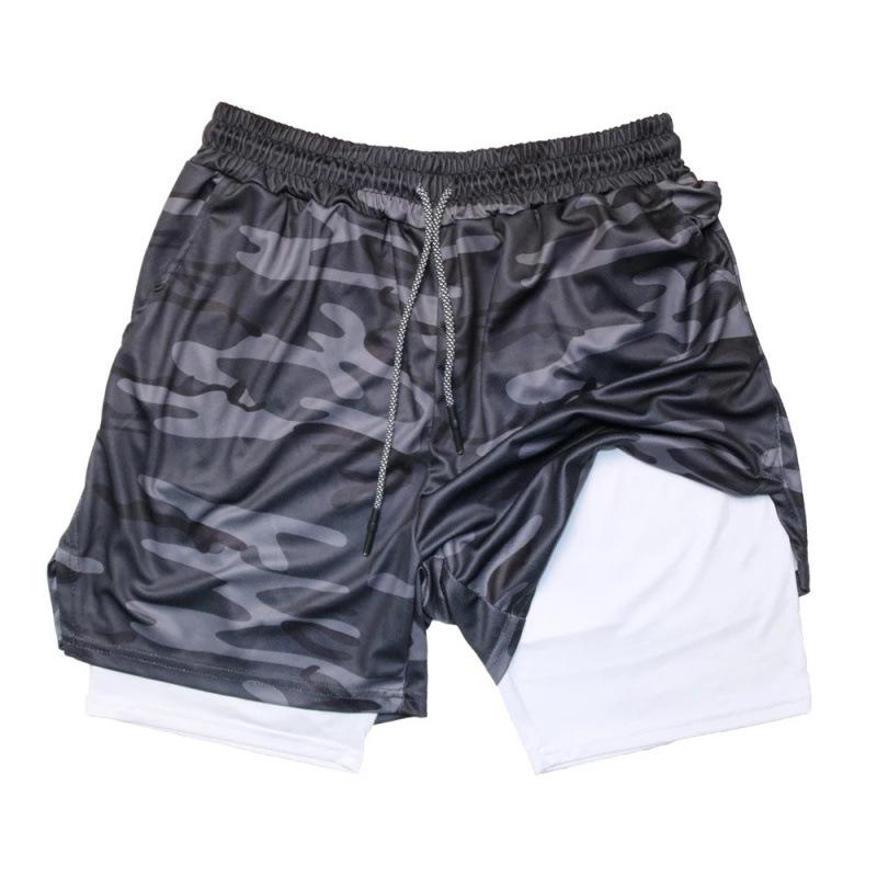 Men's 2-in-1 Quick-Dry Fitness Shorts for Gym and Running