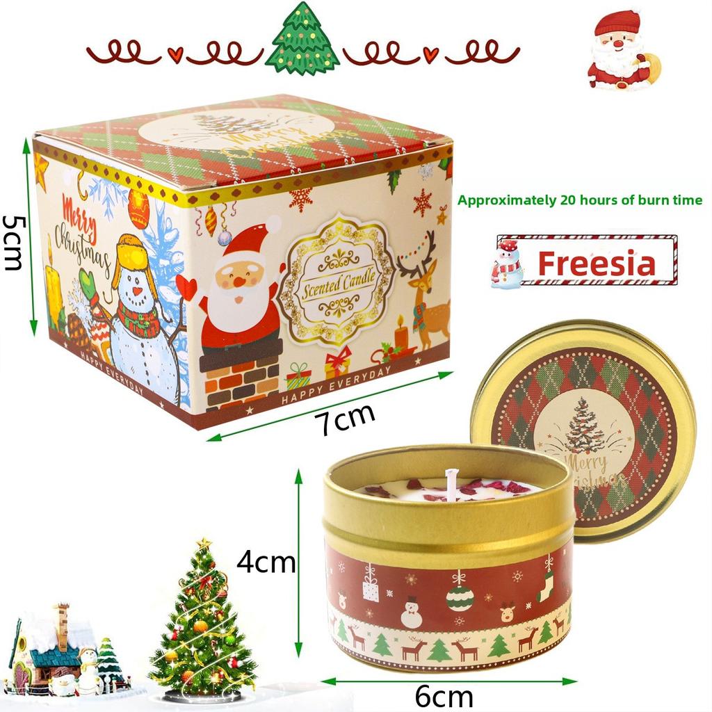 Christmas Scented Candle Gift Set - Soy Wax Aromatherapy Candles for Holiday Parties and Home Decor