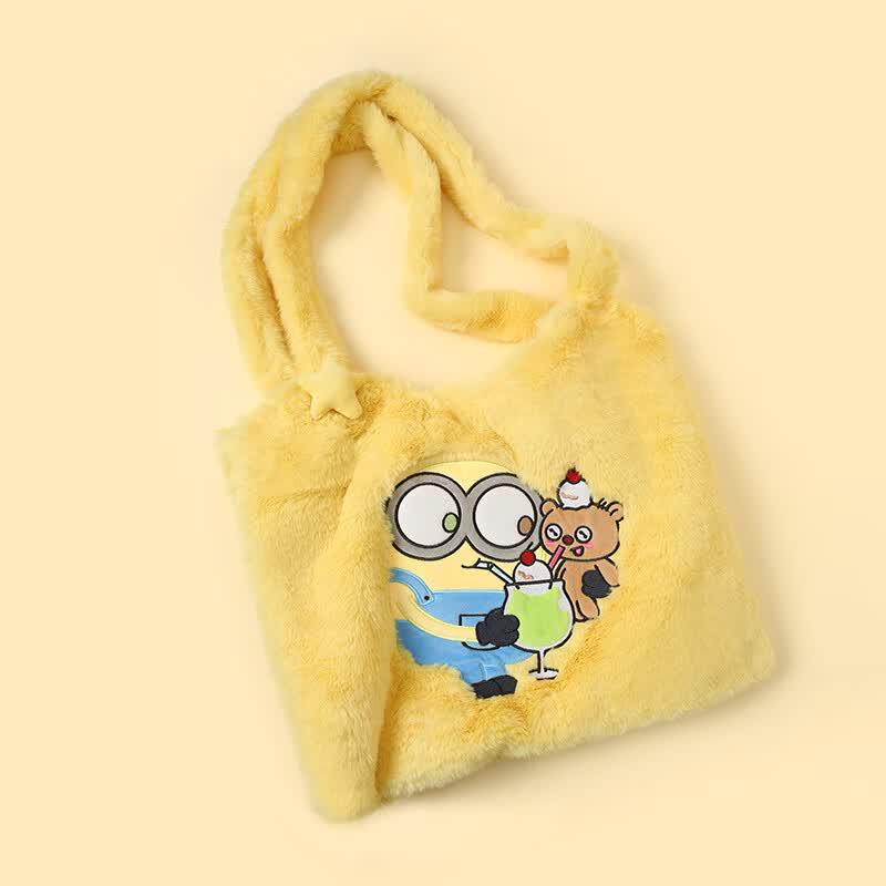 Minions BOB & TIM Kawaii Plush Tote Bag