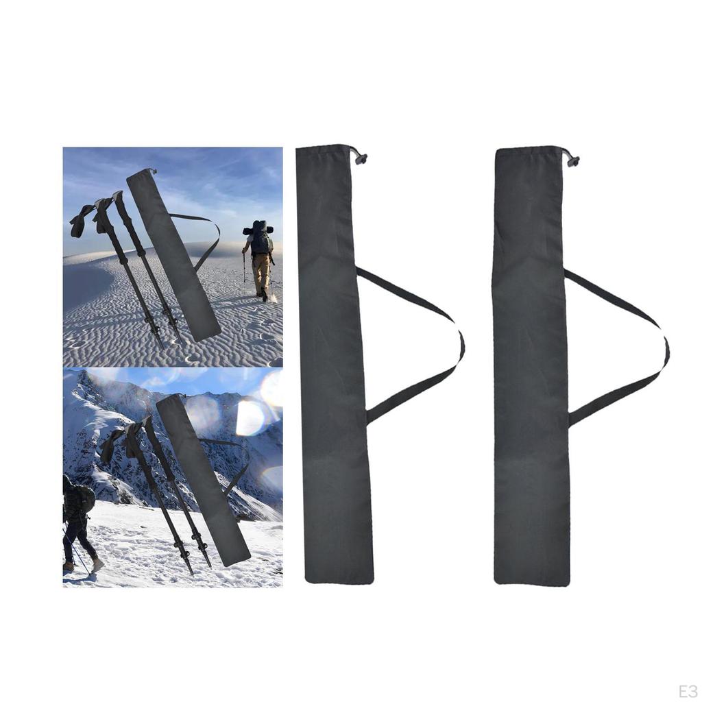 Tragetasche Wanderstöcke Tragen Schulter Oxford-Gewebe Schwarz Tragbar Rucksackwandern