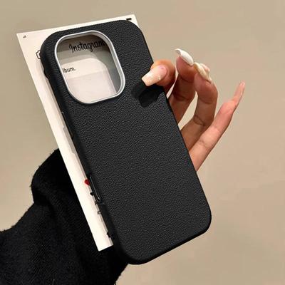 Leather Texture Silicone Case For iPhone 17 16 15 Pro Max 14 Plus 13 12 Pro Max Air Shockproof Soft TPU Solid Color Phone Cover