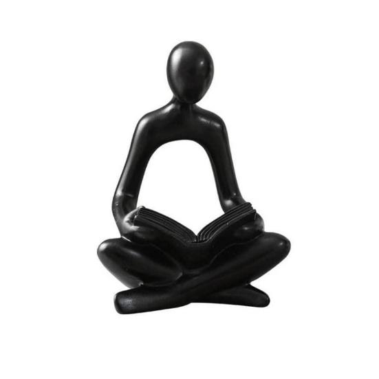 Modern Reading Figurine Abstract Small Reading Book Thinker Sculpture Resin Statue for Living 5