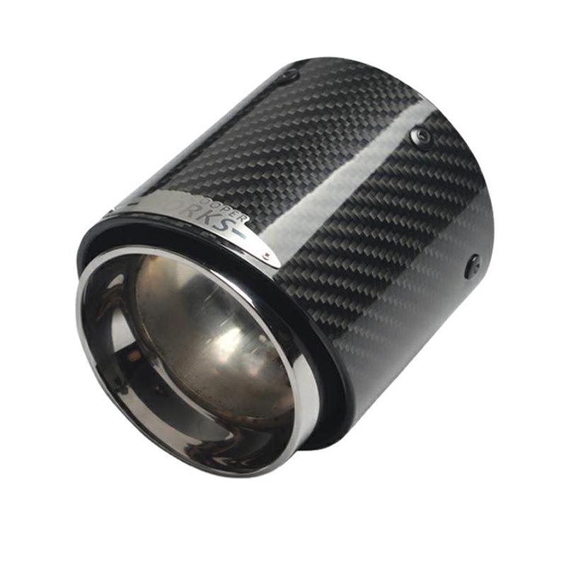 BMW MINI JCW Black & Blue Carbon Fiber Stainless Steel Exhaust Tips
