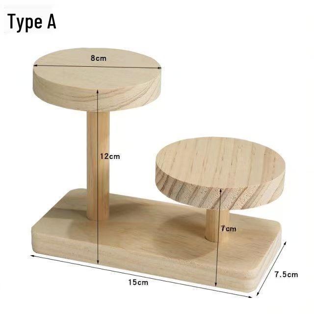Solid Wood Multi-Layer Display Stand for Jewelry, Action Figures, and Ornaments