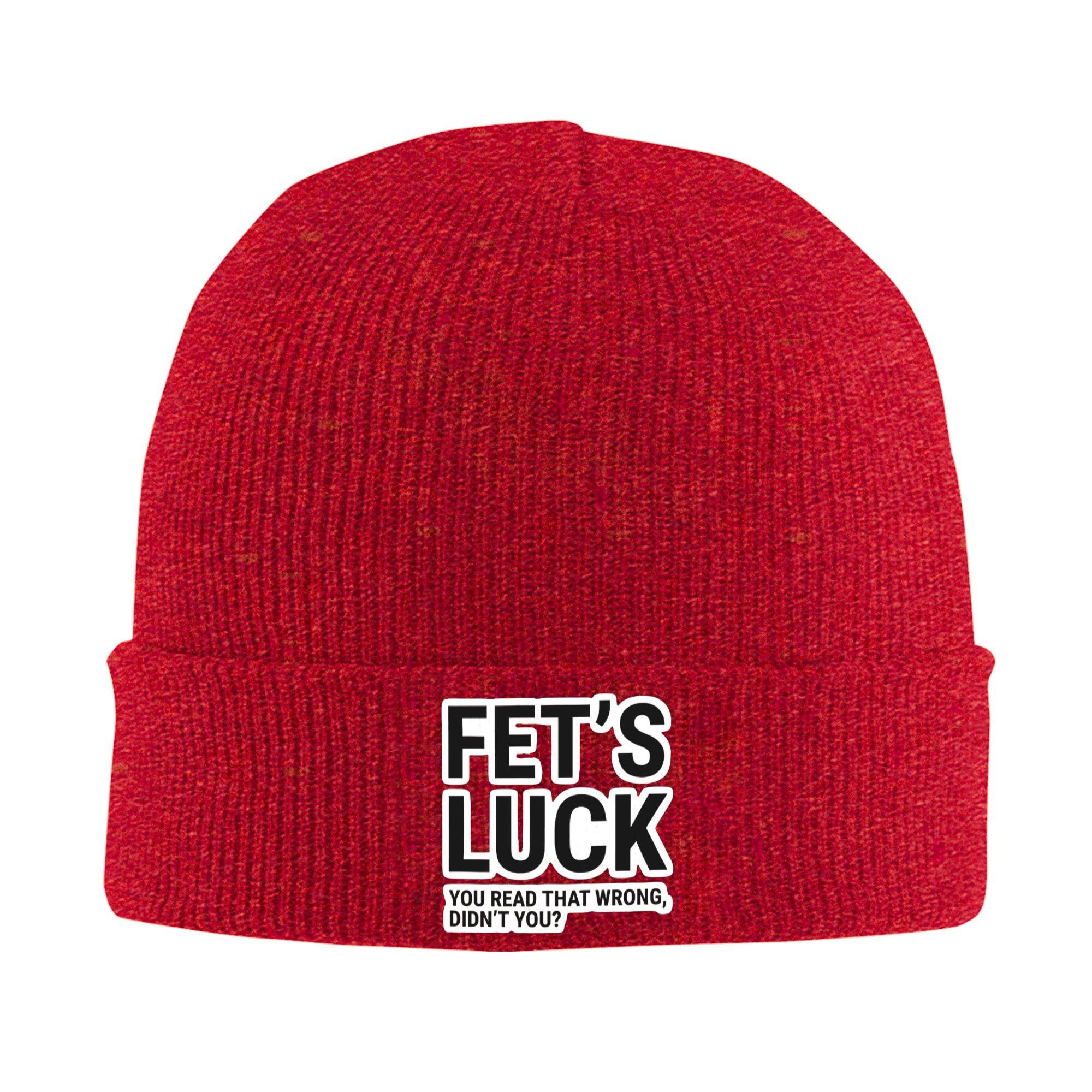 

Adult Unisex FETS LUCK You Read That Wrong Didnt You Beanie Hats Hip Hop Knit Hat Winter Outdoor Sport Caps Warm Bonnet Hats One Size