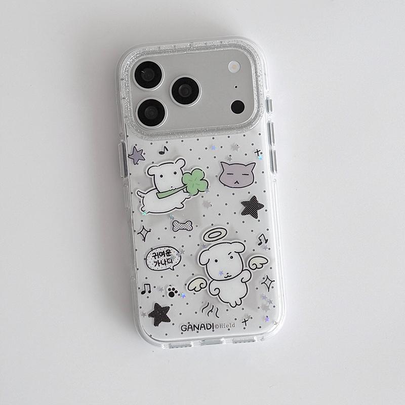 HOT Kawaii Puppy Polka Dots Phone Case for iPhone 17e 17 16e 16 15 14 13 12 11 Pro Max X Xs XR XSMax Air Plus Feather Texture