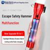 4-in-1 Emergency Car Tool: Safety Hammer, Flashlight, Fire Escape & Window Breaker