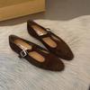 Fashion SUOJIALUN Autumn Women Flat Shoes Fashion Round Toe Slip On Ladies Elegant Mary Jane Shoes Soft Flat Heel Outdoor Dress Ballerin