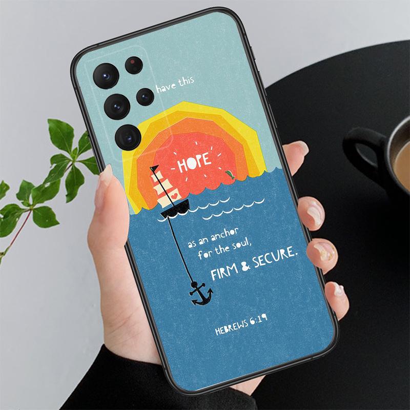 Phone Case for Samsung Galaxy A52S A04S A21S A33 A23 A13 A14 A32 A52 A53 A54 A51 A71 M51 Bible verse Jesus Christian Case