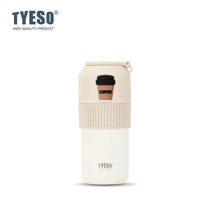 Tyeso 680ML High-Performance Insulated Cold Drink Bottle Portable Lightweight Tumbler for Travel Outdoor Sports Large Capacity with Coffee Sticker
