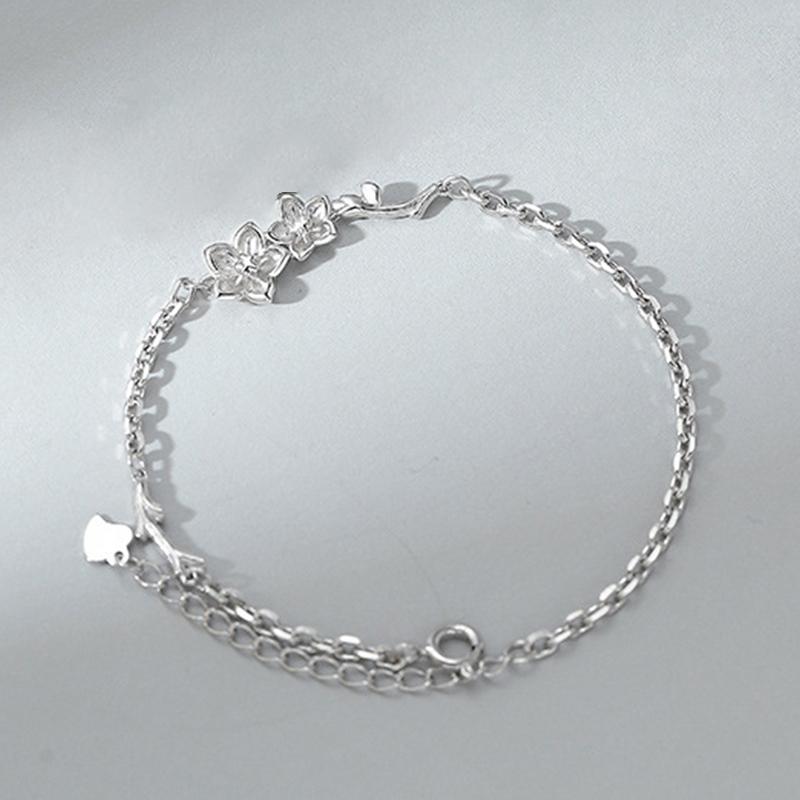 Silver Color Bracelet For Women Men Fashion Couple Jewelry Simple Valentine's Day Gift For Boyfriend Girlfriend Chain