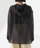 Nano Universe Sheer Hooded F Women's Shirt, 030, White, 673-5120316