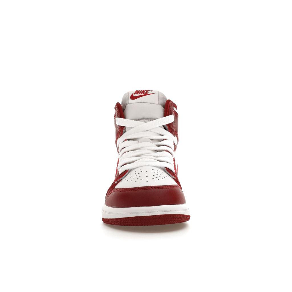 Air Jordan 1 Retro High OG PS Artisanal Red Kids Sneakers White Team-Red FD1412-160