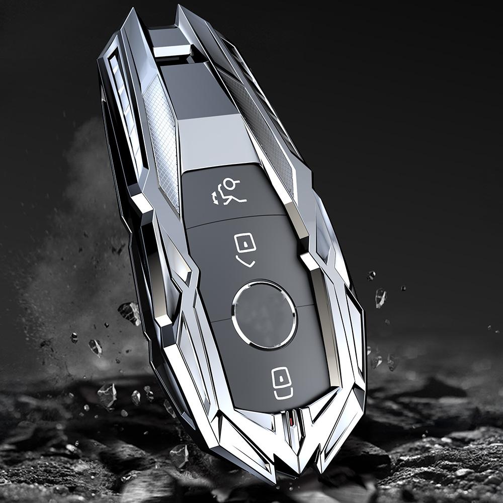 Příslušenství do auta ze slitiny zinku Ochranný kryt pouzdra na klíče do auta Vhodné pro Mercedes Benz EC Class W204 W212 W176 GLC CLA GLA