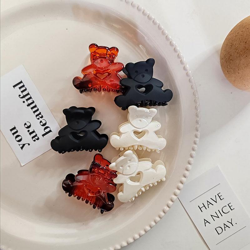 Cute Kawai Bear Hair Claw Clips for Women Girls Kids Children Hairpin Headband for No Hurt To Hair Accessories Headwear Ornament