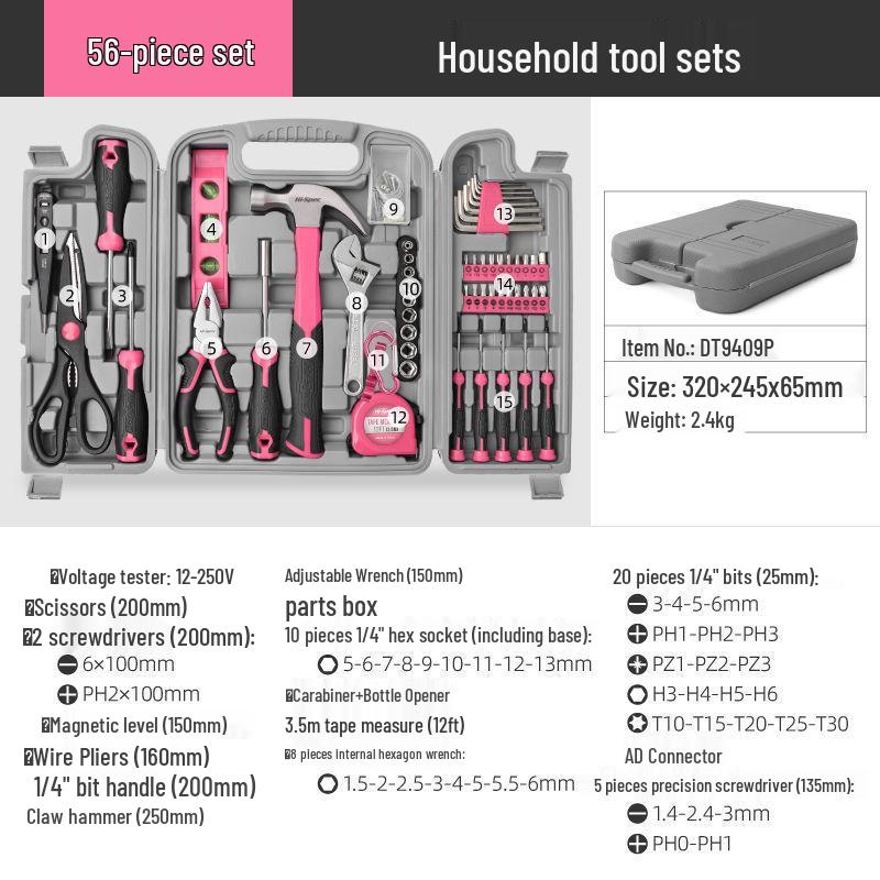 Complete Home Repair Tool Kit: Hex Wrench, Screwdriver, Pliers & More