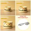 Ceramic Pet Heated Water Bowl Intelligent Temperature Adjustable Anti-dry Burning Self-Heating Water Bowl Non-slip Cartoon