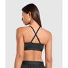 Gymshark Gerafftes Sport-BH Schwarz B2a7a Bbbb