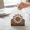 Retro Style Sunflower Napkin Holder Wooden Material Kitchen Desktop Tissue Holder  Tabletop Use