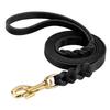 Genuine Leather Dog Collar Leash Set Braided Durable Leather Medium For Dogs Pet Collars Shepherd German Dog Accessories Large