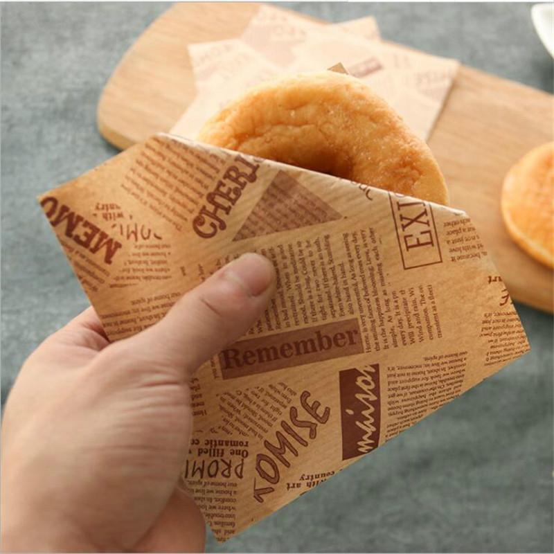 100pcs White Food Packing DIY Doughnut Paper Bags Oilproof Bread Craft Bakery Z 100pcs White Food Packing DIY Doughnut Paper Bags Oilproof Bread Craft Bakery Z