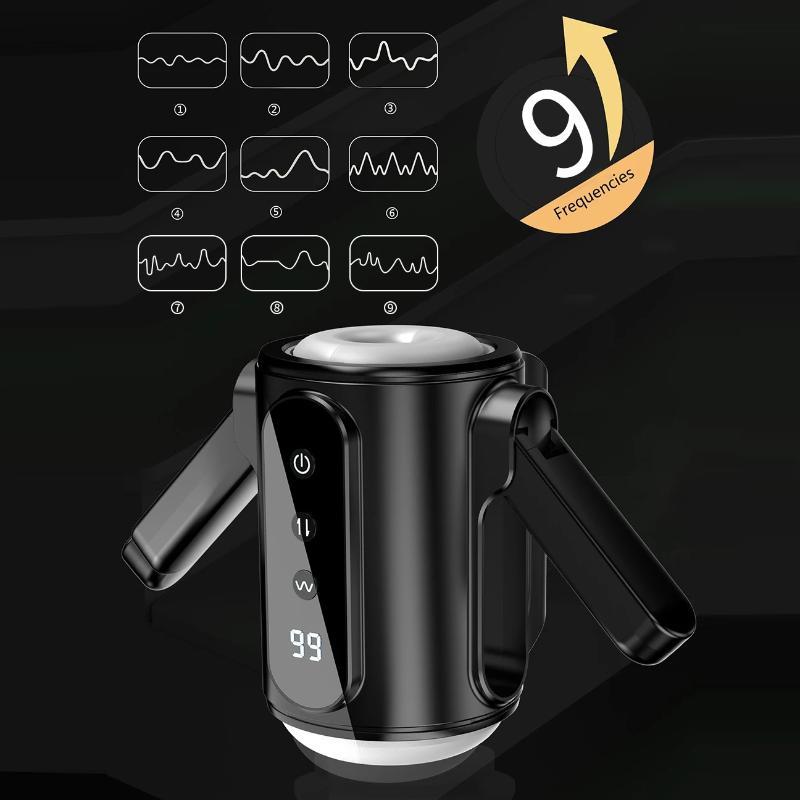 Automatic Male Masturbator for Men, Telescopic Vibration with Real Vagina Pocket Pussy, Penis Oral Toy for Adults 18+