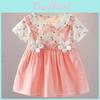 Baby Fashion Floral Summer Girls Dress Sweet Doll Collar Princess Dress