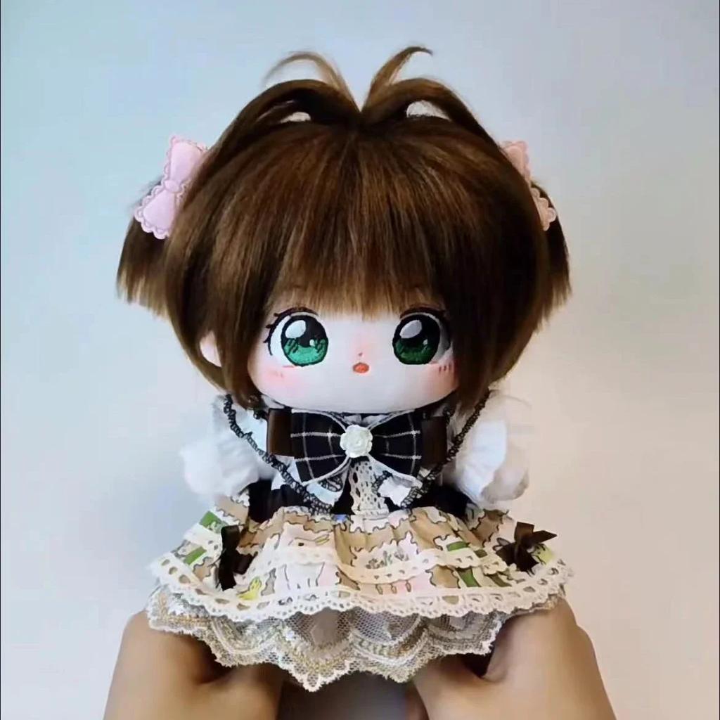 20cm Cotton Dolls Plush Toys Anime Figure Dress Up Sakura Set Soft Stuffed Plush Decor Kid Toy Birthday Gift