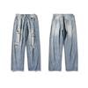 TIDEWORD Denim Distressed Baggy Loose Plus Sizes Light 2 Colors Pants, Jeans, Wide-leg Pants, Pants, Fit, 28-42, Spring, Summer, Autumn, Winter, Blue,