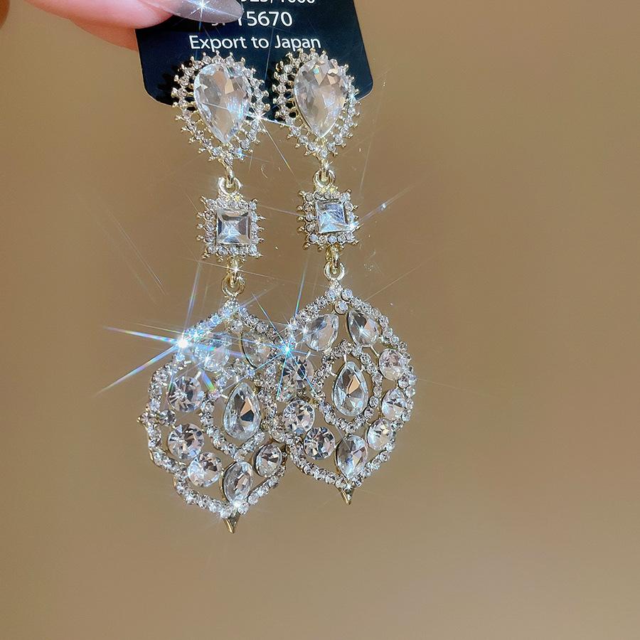 

Серьги-подвески в виде капли, квадратные, круглые, для женщин, легкая роскошь, высококлассные, 2025, свадебные, роскошные, дизайнерские, с цирконом