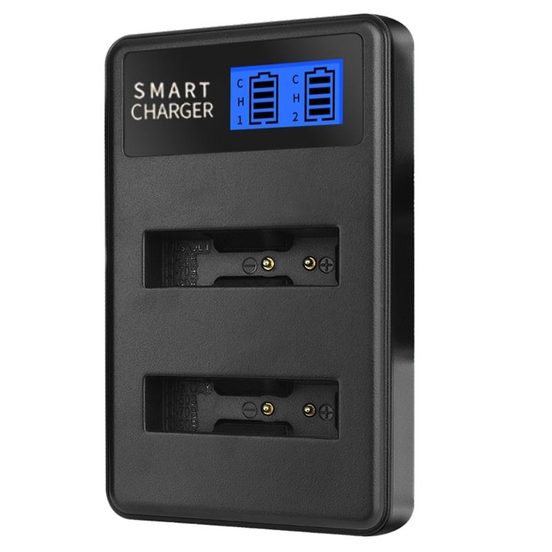 Portable LCD Micro USB Chargers for Olympus D750, SH21, SP800UZ, Battery Convenient Double Slot Charger Repalcement