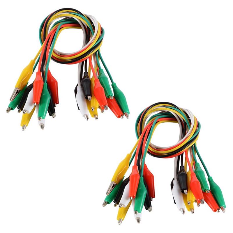 

10Pcs/Set 50cm Alligator Clip Line Crocodile Clamp Electrical Test Connection Wire