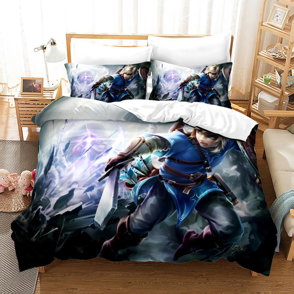 3D Digital Printing Three-Piece Quilt Cover Bedding The Legend Of Zelda