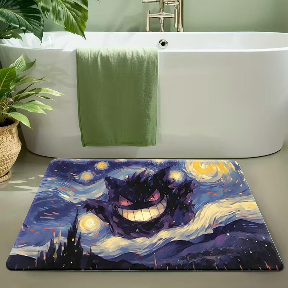 Pokemon Pixel Lucario Print Non-Slip Floor Mat Doormat 40x60cm