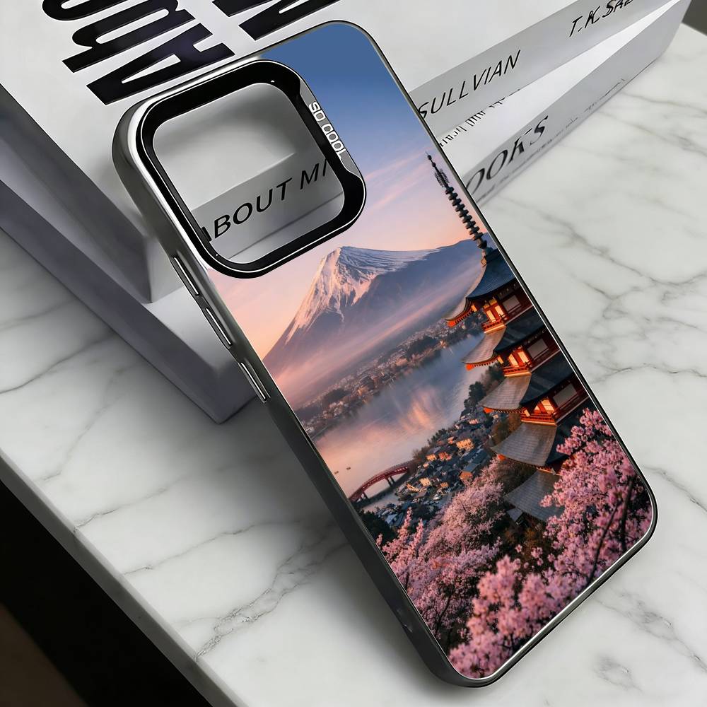 

Mount Fuji, Japan Phone Case For iPhone 17,16,15,14,13,12,11 Plus,Pro Max,XS,Colorful Silver Phone case Funda Cover iPhoneXSMAX
