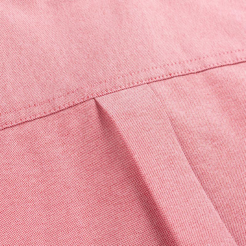 Men's Oxford Long-Sleeve Button-Down Shirt - Business Casual, Solid Color Versatile Cardigan