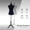 Sewing Mannequin Adjustable To 130-168 Cm with Wooden Tripod for Fashion Photography Garment Display Black
