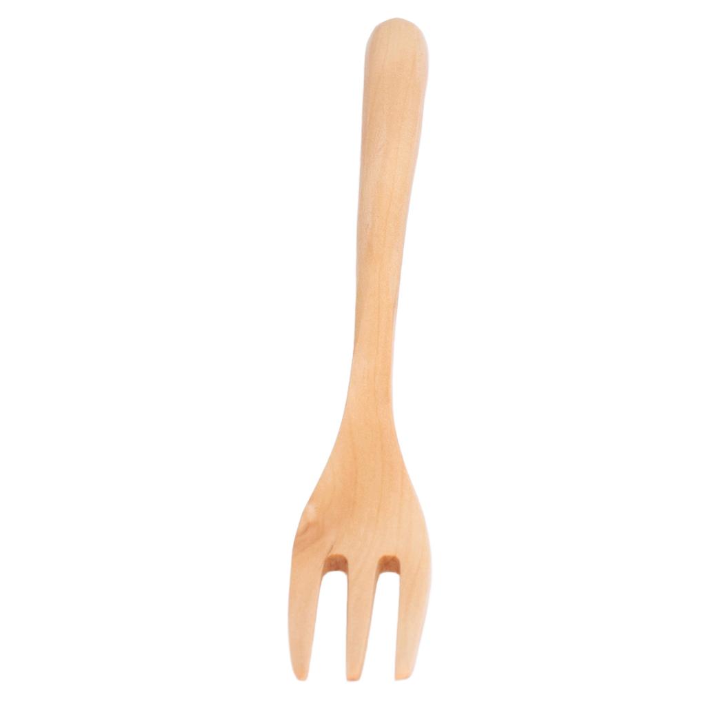 Fruit Salad Fork Harmless Wooden Fork Lunch Dessert Fork Kitchen Cutlery for Office Outdoor