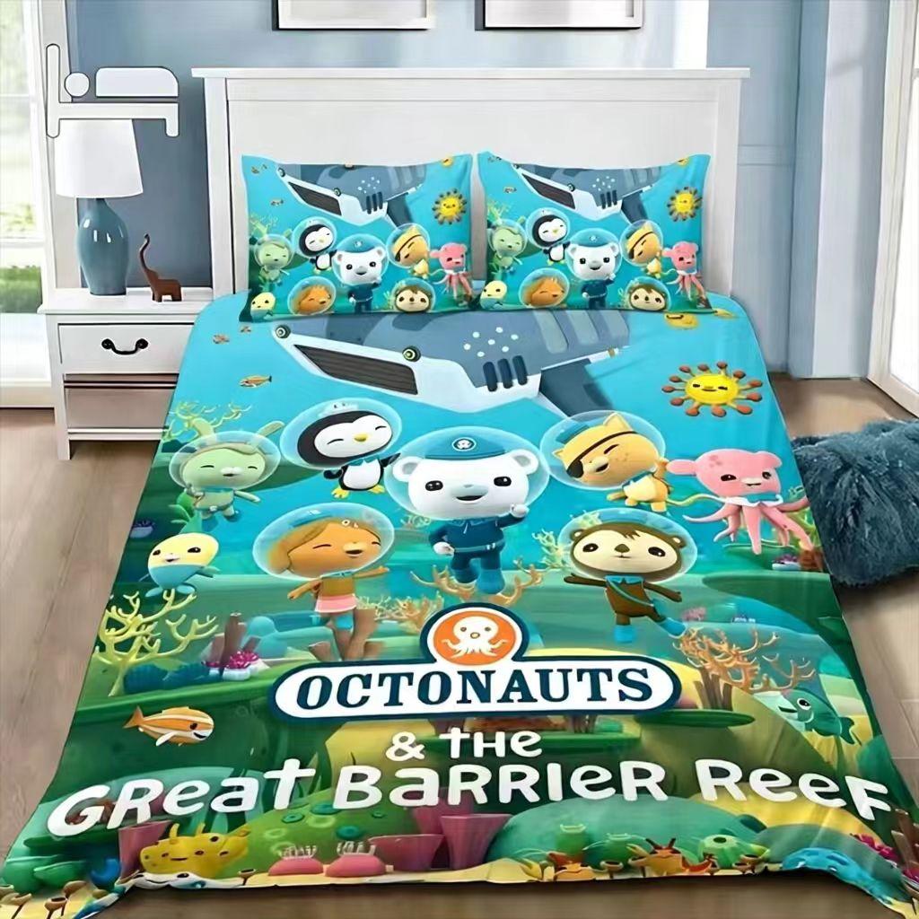 Cartoon Octonauts Duvet Cover Pillowcase Bedding Set Adult Boy Girl Bedroom Decoration Children Gift Single Double Large Size