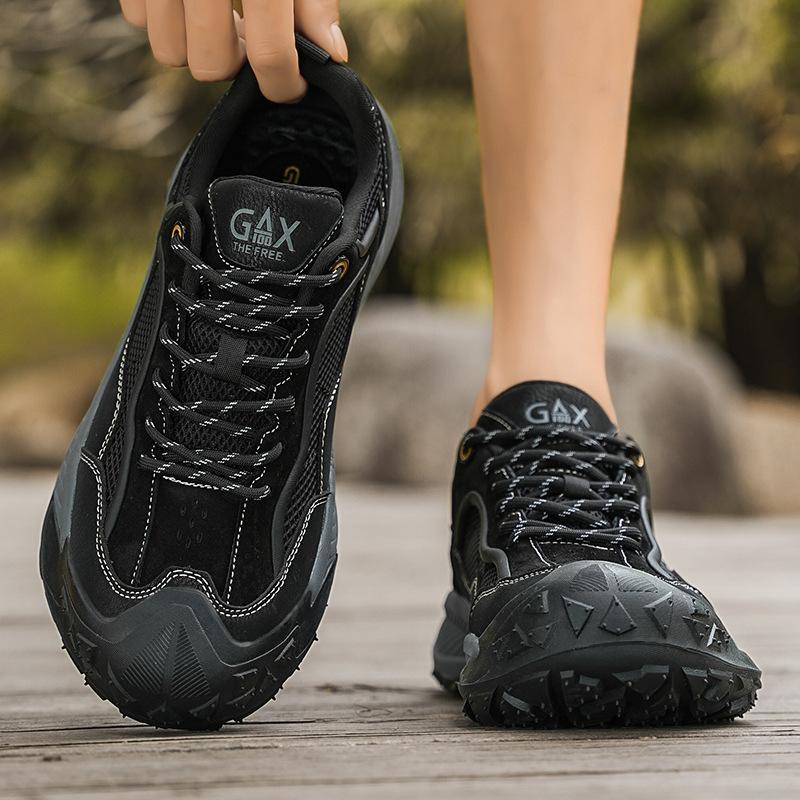 Casual Outdoor Mountaineering Sports Shoes Men's Summer Breathable Anti-collision Non-slip Off-road Shock-absorbing Running Shoes Hiking Shoes