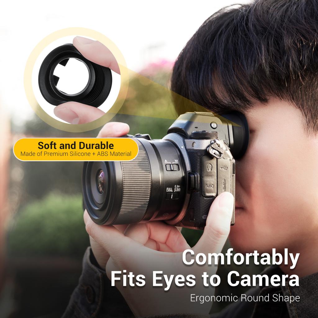 Soft Silicon Viewfinder Eyepiece Extended Round Eyecup For Nikon Z5II Z6 III Z7 II Z6 II Z7 Z6 Z5 Camera, Replaces Nikon DK-29